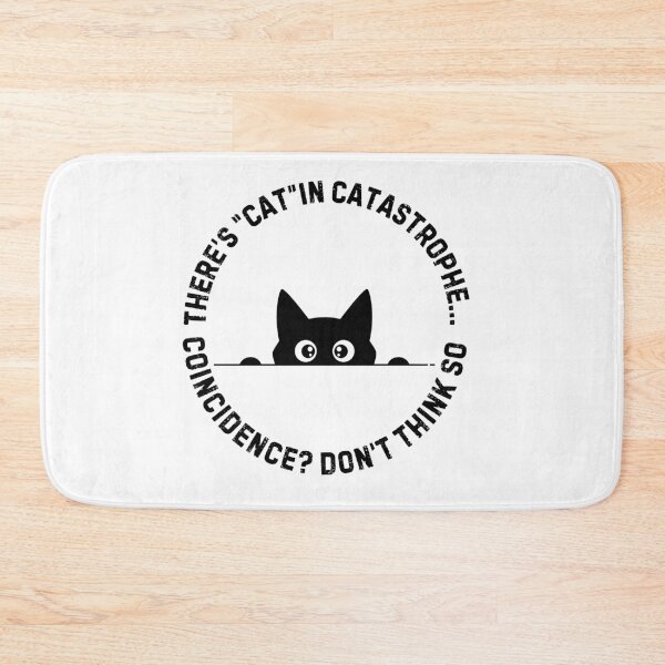 Item preview, Cat in Catastrophe – Minimal Peeking Cat Pun Circle designed and sold by Panoramax.
