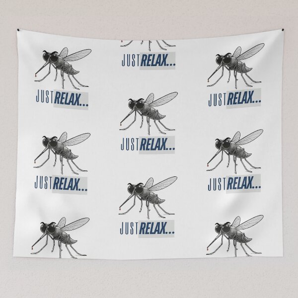 Item preview, Just Relax Funny Mosquito Meme - Humorous Blood Sucking Insect Joke designed and sold by HumTumMe.