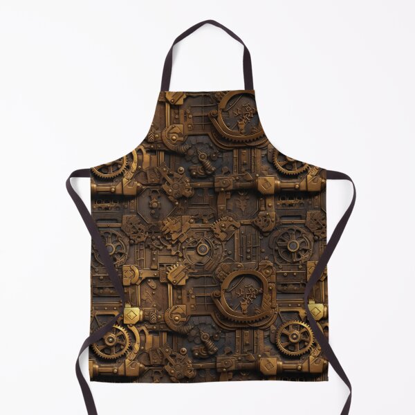 Item preview, Steampunk Pattern — Riveted Panels, Brass Gears & Pipes designed and sold by EclecticArts.