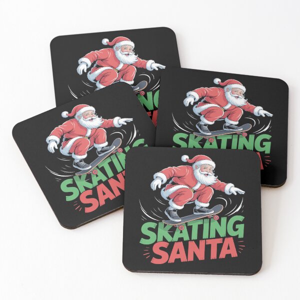 Item preview, Skating Santa designed and sold by DreamOnShirts.