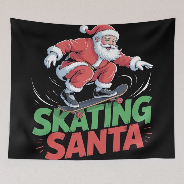 Item preview, Skating Santa designed and sold by DreamOnShirts.