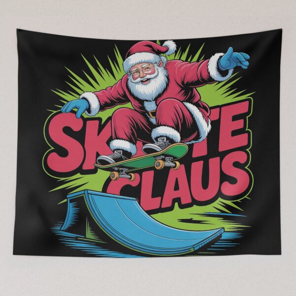 Item preview, Skate Claus designed and sold by DreamOnShirts.