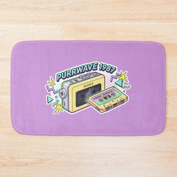 Item preview, “Purrwave 1987 — Retro Walkman & Cassette Cat Edition” designed and sold by catastrocat.