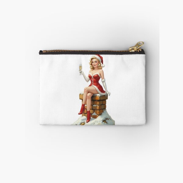 Item preview, Christmas Glamour Pin-Up - Champagne and Retro Charm designed and sold by CHRIST5000.
