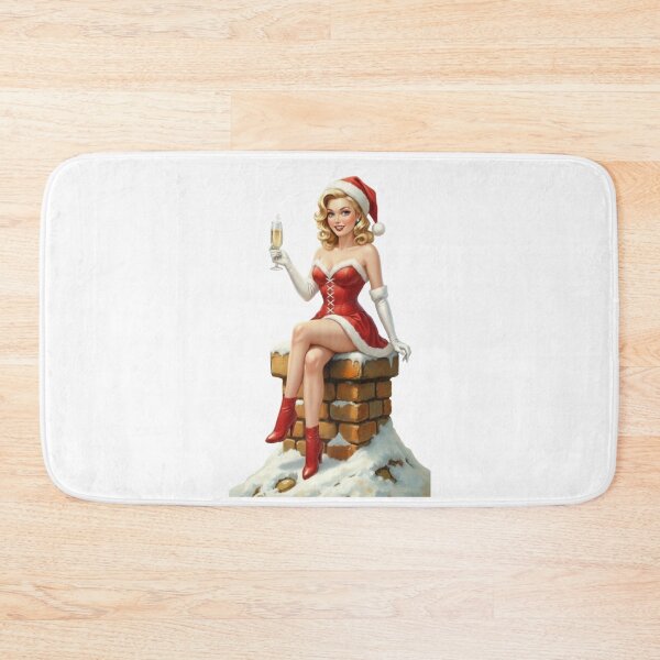 Item preview, Christmas Glamour Pin-Up - Champagne and Retro Charm designed and sold by CHRIST5000.