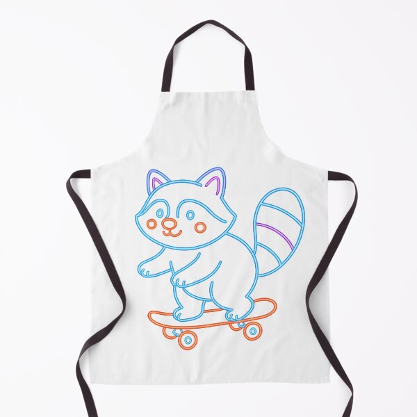 Item preview, Neon Raccoon on Skateboard — Cute Glowing Line Art designed and sold by UmniTok.