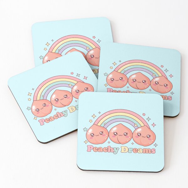 Item preview, Peachy Dreams Kawaii Peach Sticker – Cute Pastel Fruit Design designed and sold by Vrixat.