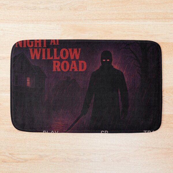 Item preview, Night at Willow Road – Retro VHS Horror Poster | Analog Grunge Slasher Art (16:9) designed and sold by leen12 Art Designs Prints.