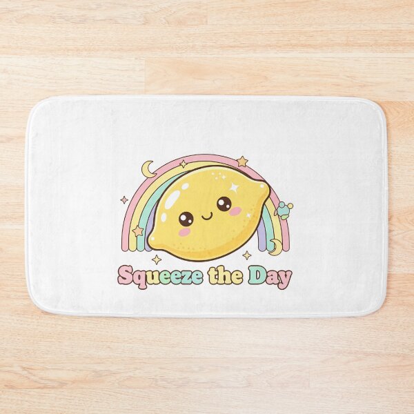 Item preview, Squeeze the Day Kawaii Lemon Sticker – Cute Motivational Fruit Art designed and sold by Vrixat.