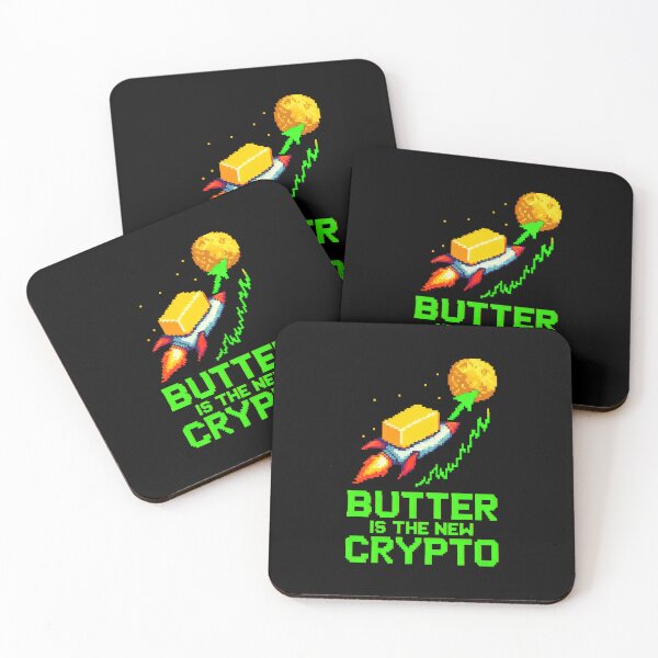 Item preview, Butter Is the New Crypto Pixel Art Meme Design designed and sold by SplashTastic.