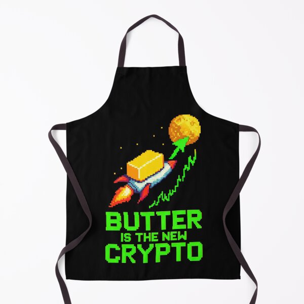 Item preview, Butter Is the New Crypto Pixel Art Meme Design designed and sold by SplashTastic.