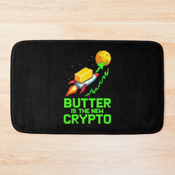 Item preview, Butter Is the New Crypto Pixel Art Meme Design designed and sold by SplashTastic.
