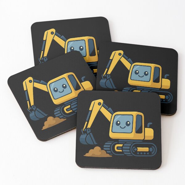 Item preview, Smiling Yellow Excavator Design designed and sold by Motiva100.