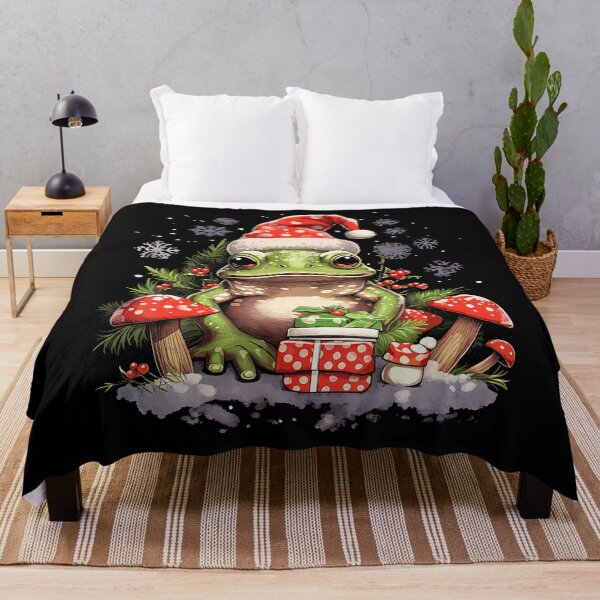 Item preview, Christmas Frog Cottagecore Cute Mushroom Aesthetic X-Mas designed and sold by RubySandy.