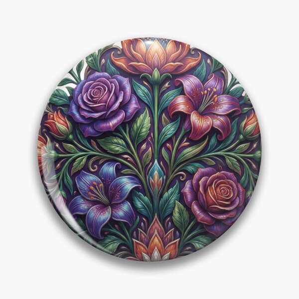 Item preview, Vibrant 3D Embossed Floral Fantasy Cushion – Multicolor Carved Botanical Art Throw Pillow | Premium Textured Floral Décor for a Stylish Home designed and sold by Golden Touch Prints.