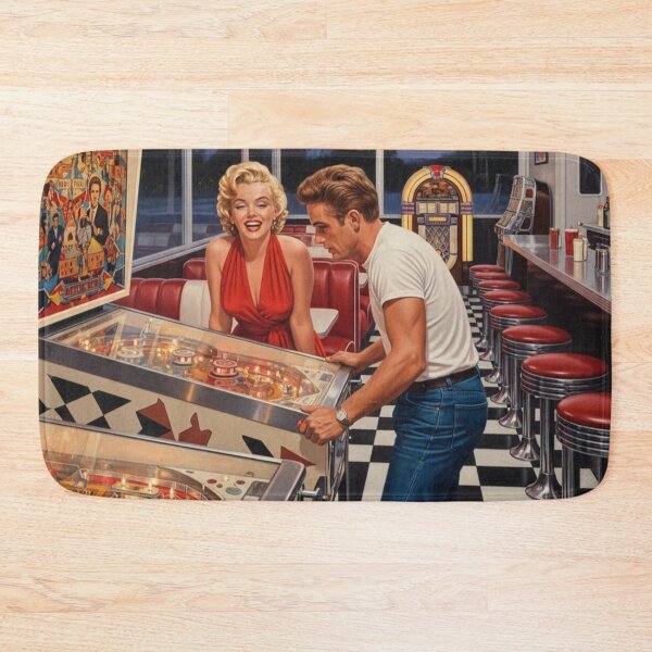 Item preview, High Score Honeys: Dean and Monroe at the Pinball Machine designed and sold by Art's Diner.