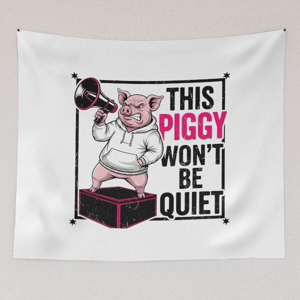 Item preview, Pixel Piggy Won’t Be Quiet designed and sold by damelinen.