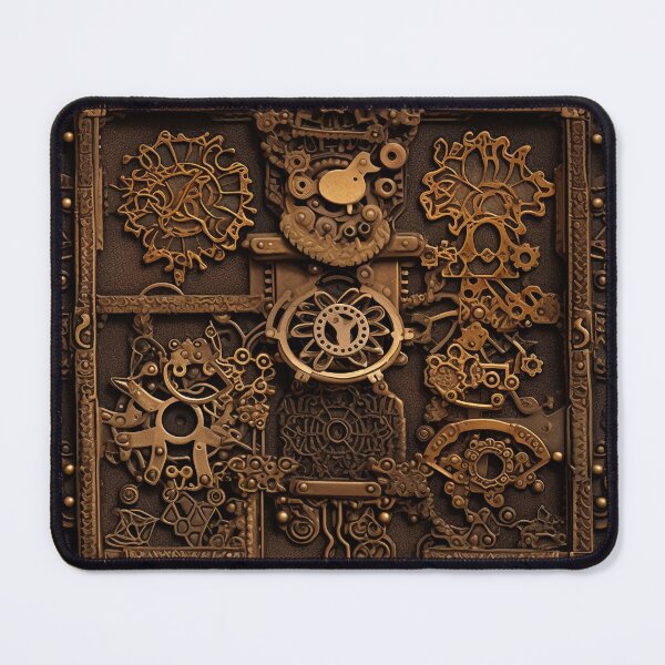 Item preview, Steampunk Pattern — Filigree Gears, Brass Panels & Rivets designed and sold by EclecticArts.