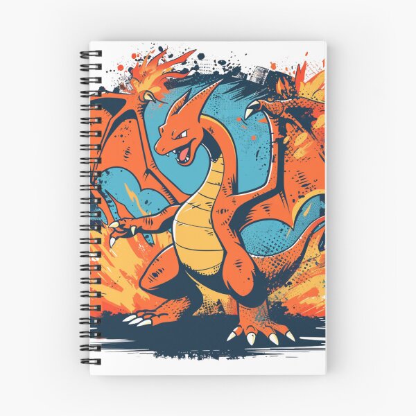 Item preview, Retro Charizard Pokémon-Style Dragon – Vintage Anime Fire Splash Design designed and sold by DesignsbyJesse.