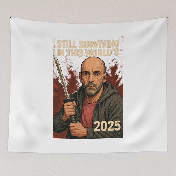 Item preview, Still Surviving – Samurai Warrior 2025 (Badass Manga Style Poster) designed and sold by JonathanP514.