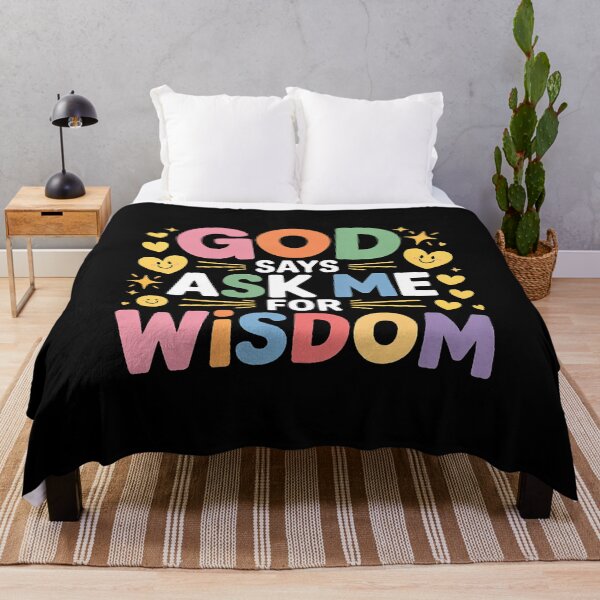 Item preview, God Says Ask Me For Wisdom Faith Bible Reminder - designed and sold by GraceShelley.