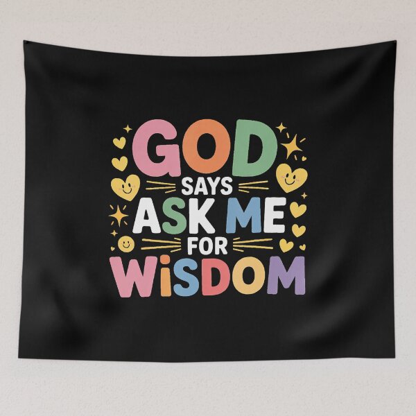 Item preview, God Says Ask Me For Wisdom Faith Bible Reminder - designed and sold by GraceShelley.