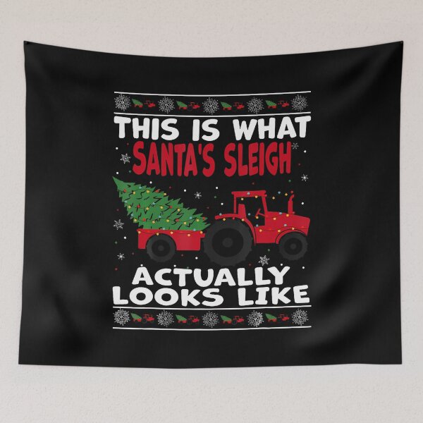 Item preview, This Is What Santa'S Sleigh Actually Looks Like Xmas Tractor designed and sold by GraceShelley.