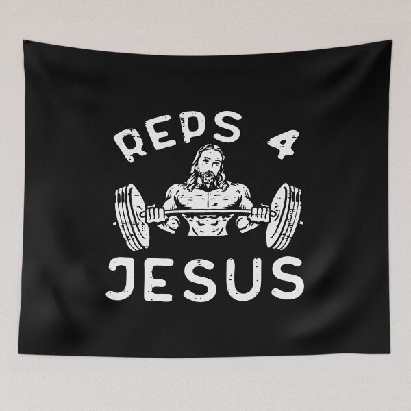 Item preview, Workout Reps 4 Jesus Gym Christian Weightlifting Men Women designed and sold by GraceShelley.