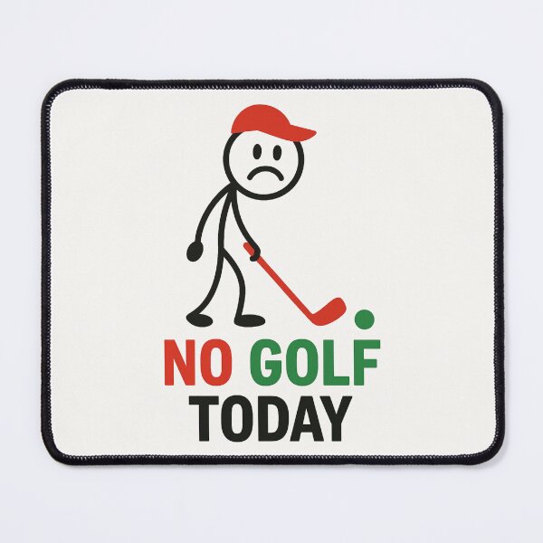 Item preview, No Golf Today – Sad Golfer Stickman designed and sold by Anniko Art Studio.