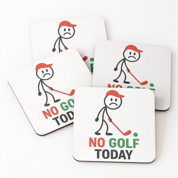 Item preview, No Golf Today – Sad Golfer Stickman designed and sold by Anniko Art Studio.