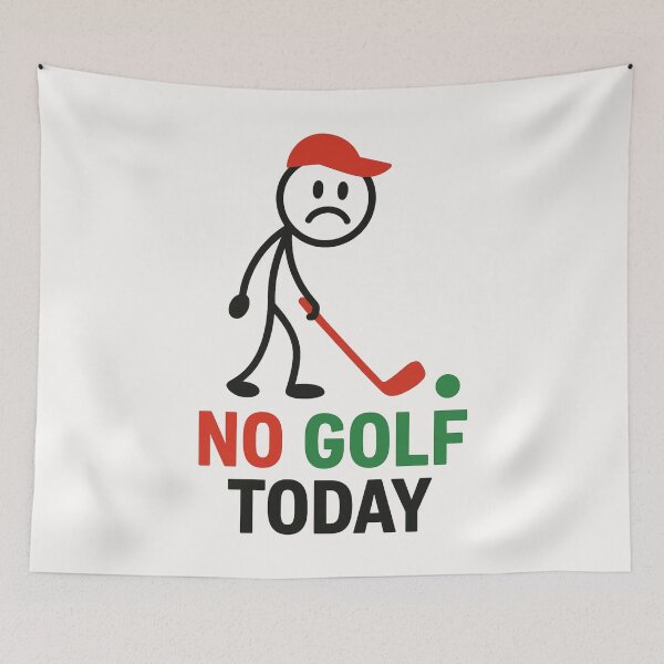 Item preview, No Golf Today – Sad Golfer Stickman designed and sold by Anniko Art Studio.