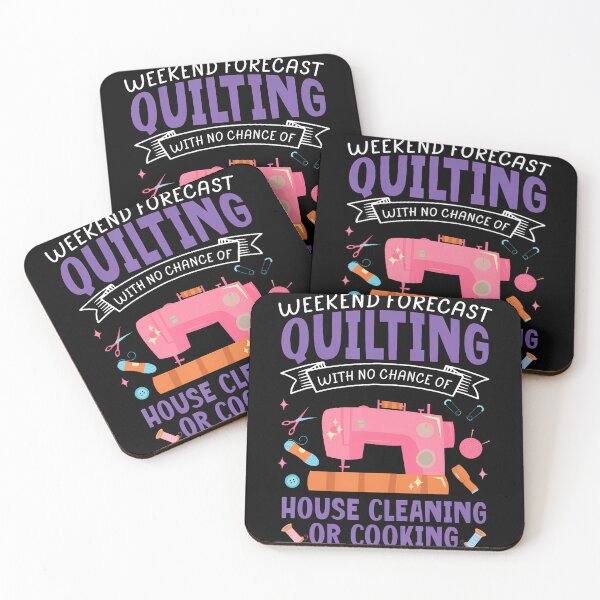 Item preview, Funny Weekend Forecast Quilting Quilt Sewing Machine Sewer designed and sold by JeneMindy.