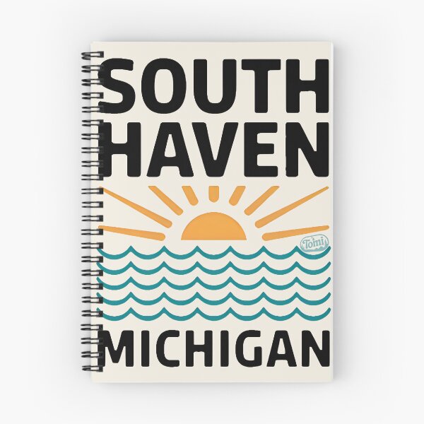 Item preview, South Haven Michigan - Retro Beach Sign designed and sold by TheOldMittenIllustrated.