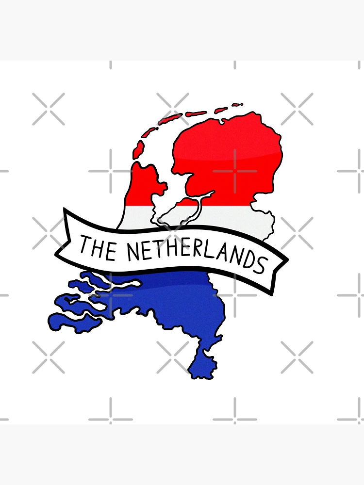 Thumbnail 5 of 5, Coasters (Set of 4), The Netherlands Flag Map Sticker designed and sold by Drawingvild.