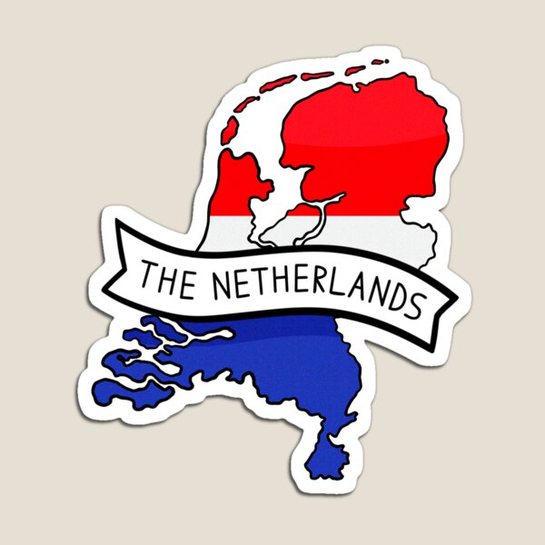 Item preview, The Netherlands Flag Map Sticker designed and sold by Drawingvild.