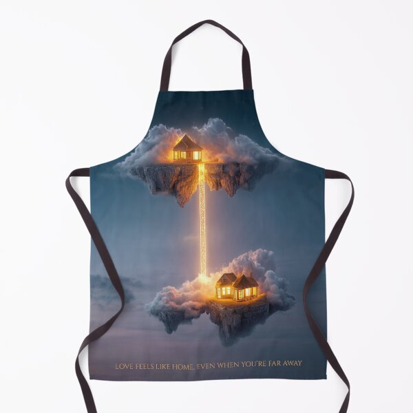 Item preview, Love Feels Like Home, Even When You’re Far Away – Surreal Floating Homes Art Print designed and sold by VisionaryVeils.