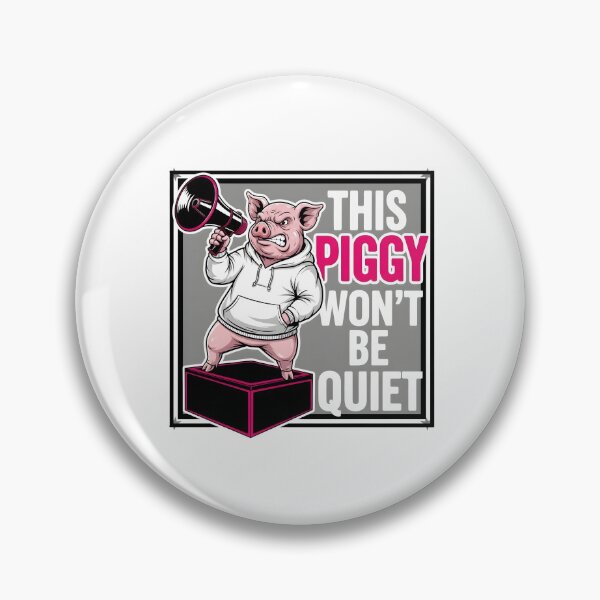 Item preview, Hoodie Piggy Megaphone | This Piggy Won't Be Quiet Streetwear Meme designed and sold by damelinen.