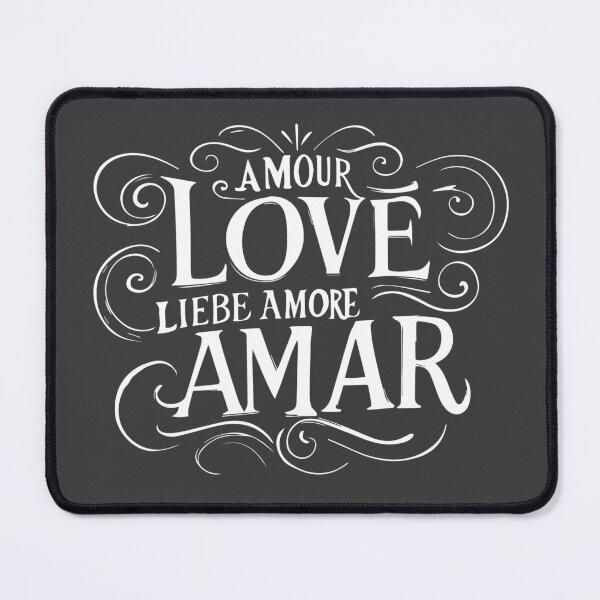 Item preview, LOVE AMOUR AMAR | Multilingual Love Typography designed and sold by WAMTEES.