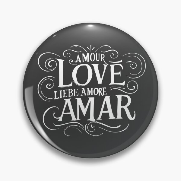 Item preview, LOVE AMOUR AMAR | Multilingual Love Typography designed and sold by WAMTEES.