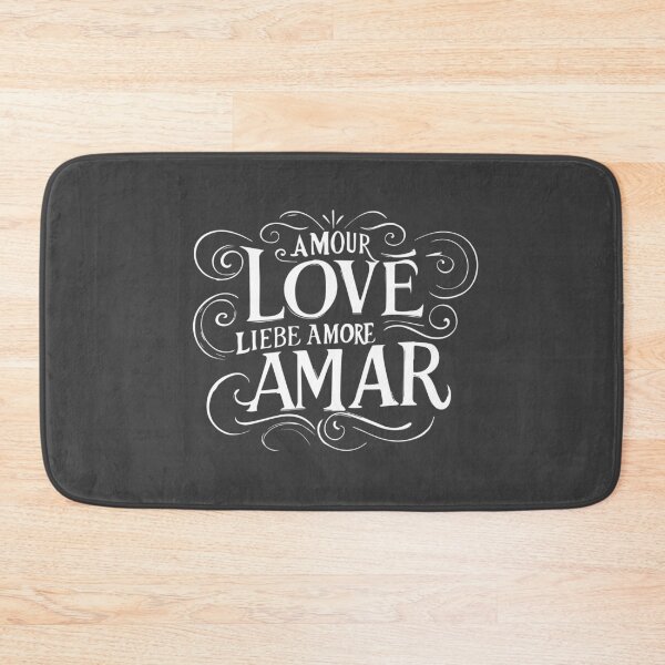 Item preview, LOVE AMOUR AMAR | Multilingual Love Typography designed and sold by WAMTEES.