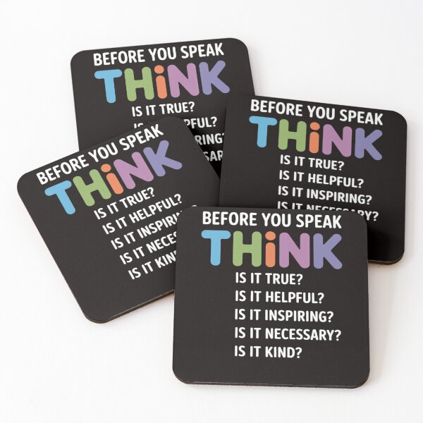 Item preview, before you speak think inspirational quote motivation saying designed and sold by MelSurf.