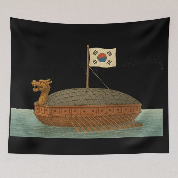 Item preview,  3D Realistic Turtle Ship with Korean Flags,  designed and sold by PaintMeWorld.