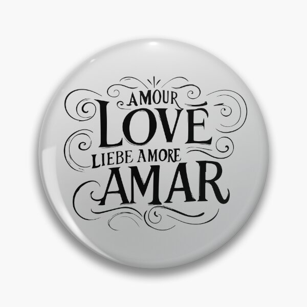 Item preview, LOVE AMOUR AMAR | Multilingual Love Typography designed and sold by WAMTEES.