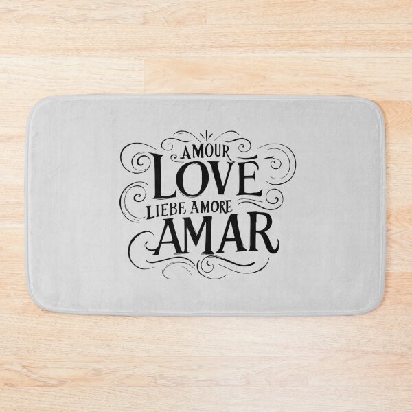 Item preview, LOVE AMOUR AMAR | Multilingual Love Typography designed and sold by WAMTEES.