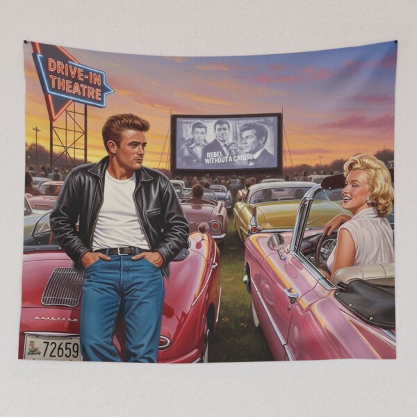 Item preview, Hollywood Rebels: Dean & Monroe at the Drive-In designed and sold by Art's Diner.
