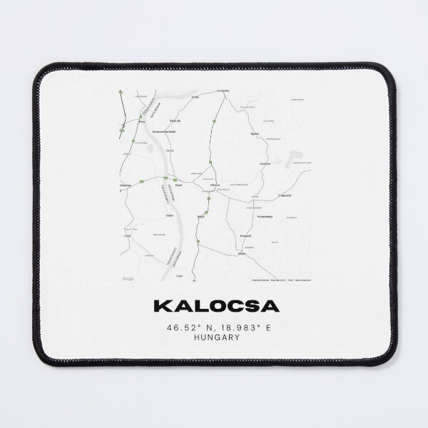 Item preview, Kalocsa Hungary Minimalist City Map | Modern Black & White Design designed and sold by RM-Journey.