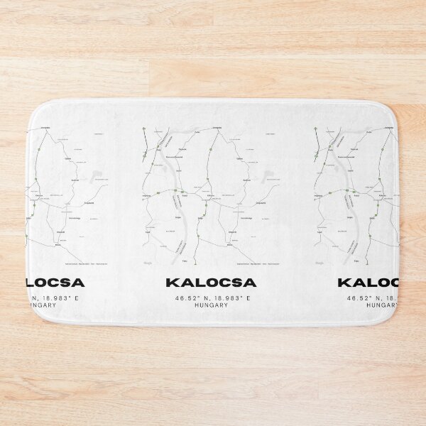 Item preview, Kalocsa Hungary Minimalist City Map | Modern Black & White Design designed and sold by RM-Journey.