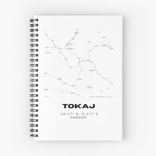 Item preview, Tokaj Hungary Wine Region Map | Minimal Black & White Design designed and sold by RM-Journey.