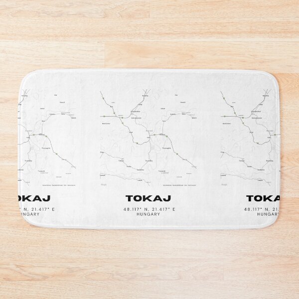 Item preview, Tokaj Hungary Wine Region Map | Minimal Black & White Design designed and sold by RM-Journey.