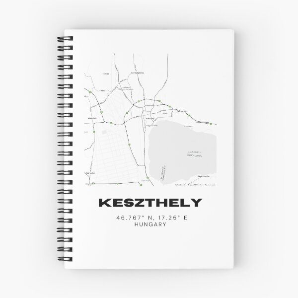 Item preview, Keszthely Hungary Map | Lake Balaton Minimalist Map Print designed and sold by RM-Journey.